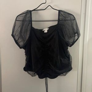 Black ruched H&M top
